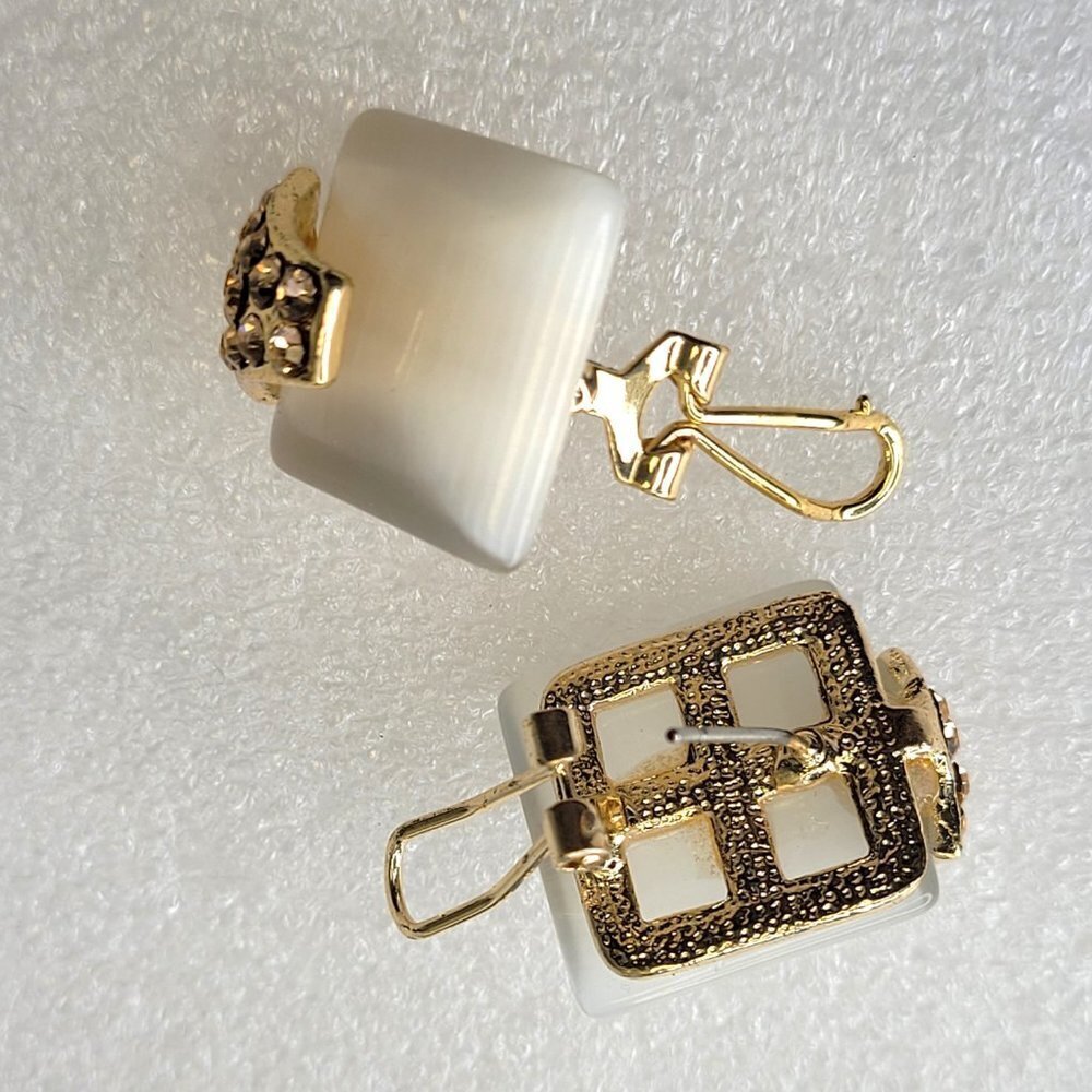 Cufflink Style Earrings - Picture 8 of 11